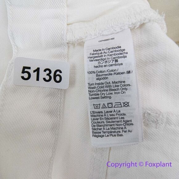 NEW Madewell‎ Relaxed Denim Shorts in Tile White, 28 - Picture 14 of 15